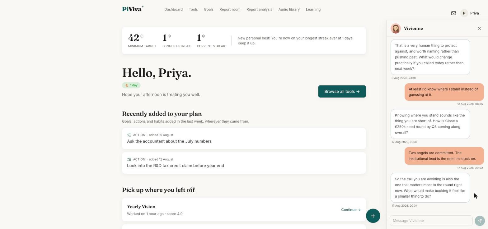 A conversation with Viv, mid flow.