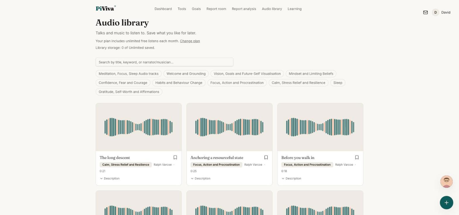 The audio library, for the days you would rather listen.